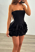 Bubble Hem Corset Mini Dress Lavish Daily