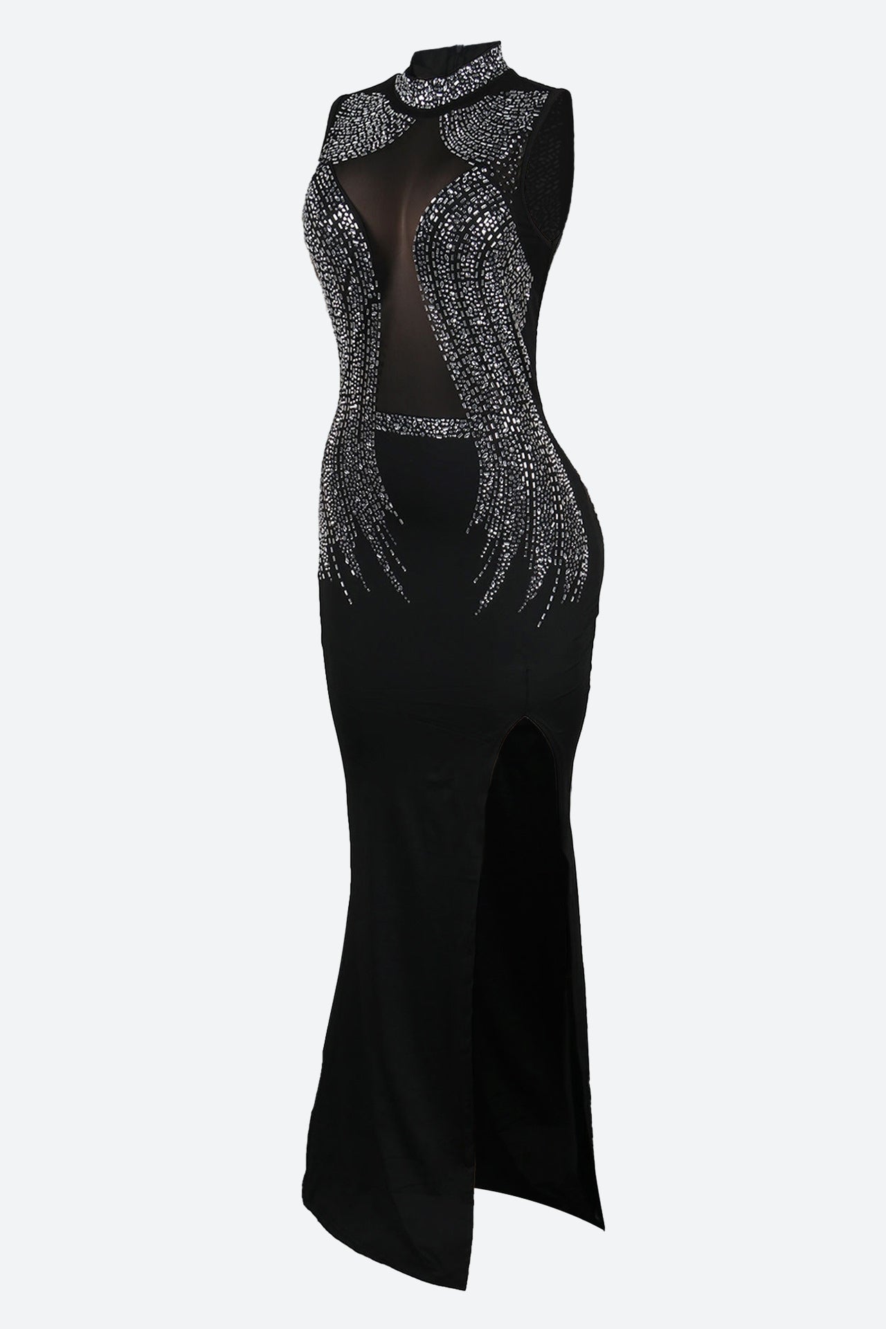 Turtleneck Sequin Bridal Dress Lavish Daily