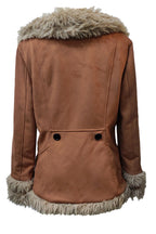 Vintage Suede Fur Collar Lapel Coat Lavish Daily