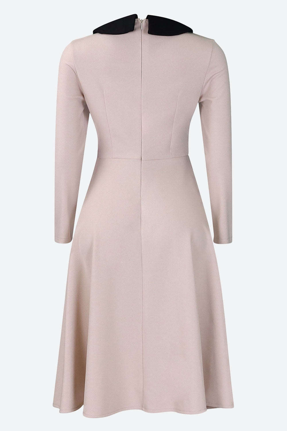 Solid Color Long Sleeve Lapel Elegant Dress Lavish Daily
