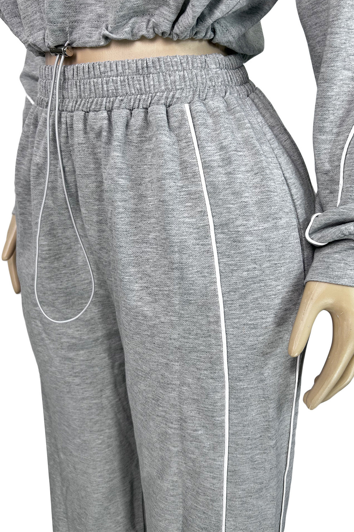 Half-Zip Sweatshirt & Wide Leg Pants Set Lavish Daily