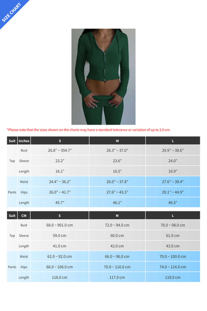 Knitted 2-Piece Tracksuit with Long Sleeve Hoodie Lavish Daily