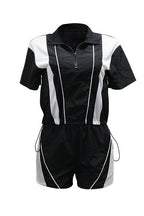 Solid Patchwork Sports Shorts Two-Piece Set Lavish Daily