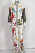 Printed Shirt and Pant Set Lavish Daily