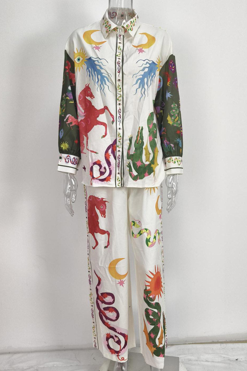 Printed Shirt and Pant Set Lavish Daily