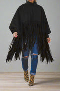 Plus Size Fringe Poncho Lavish Daily