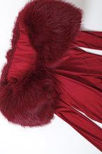 Off Shoulder Faux Fur Crop Jumpsuit Lavish Daily