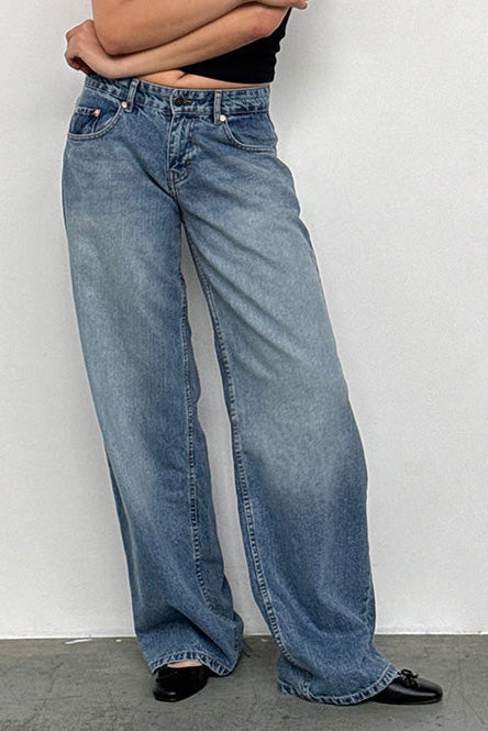 Vintage Low Rise Straight Leg Jeans Lavish Daily