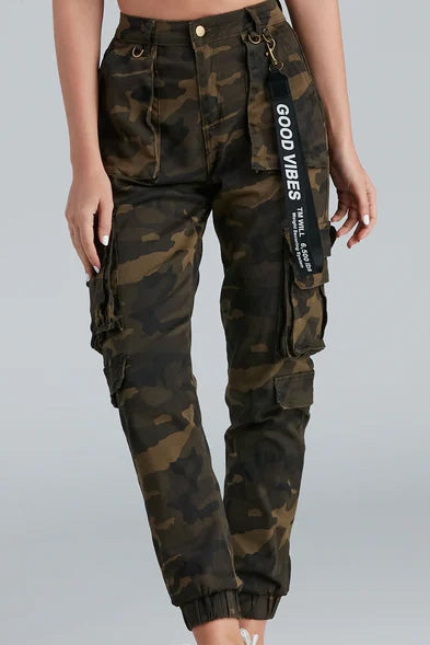 High Rise Cargo Joggers With Pockets Lavish Daily