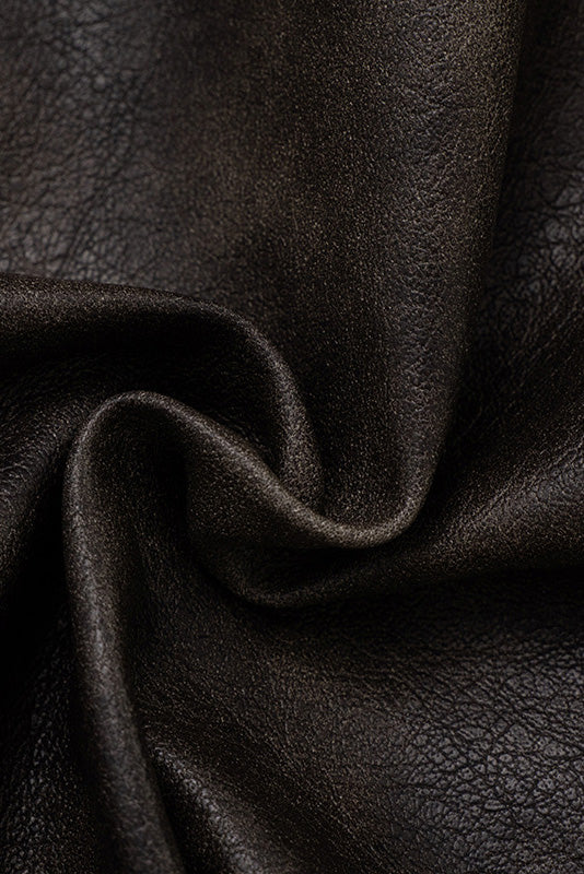 Zip Front Deep V Faux Leather Top Lavish Daily