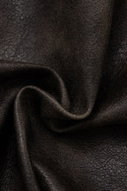 Zip Front Deep V Faux Leather Top Lavish Daily