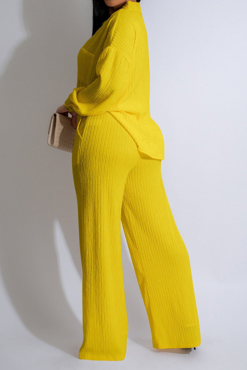 Loose Long Sleeve Top & Straight Pants Set Lavish Daily