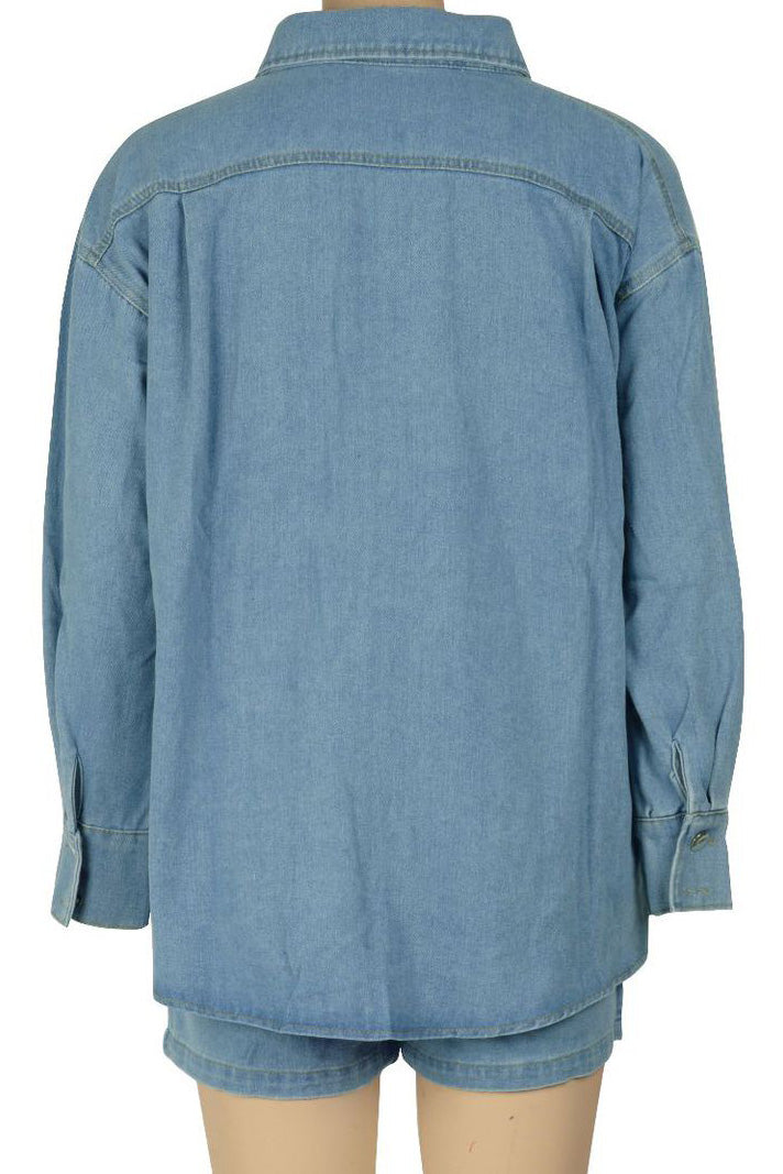 Denim Jacket & Shorts Set Lavish Daily
