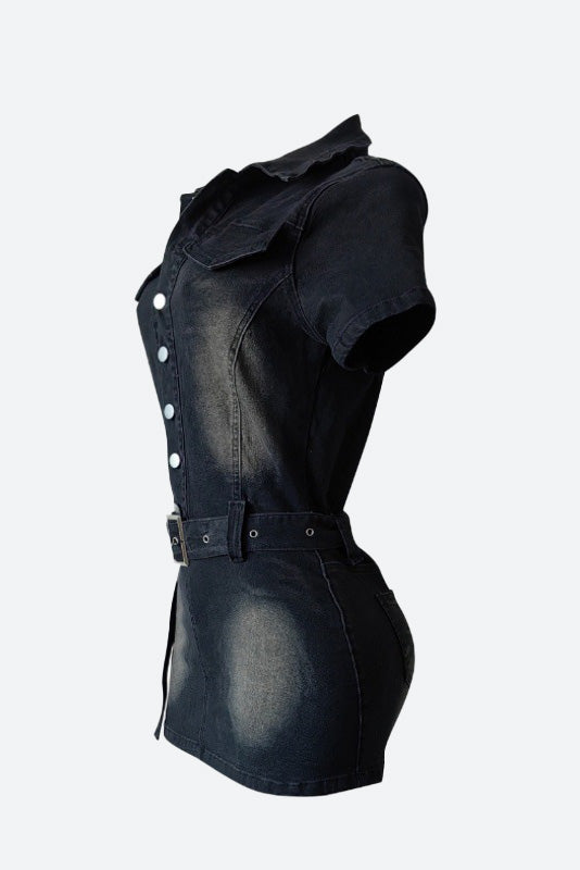 Stretchy Denim Bodycon Dress Lavish Daily