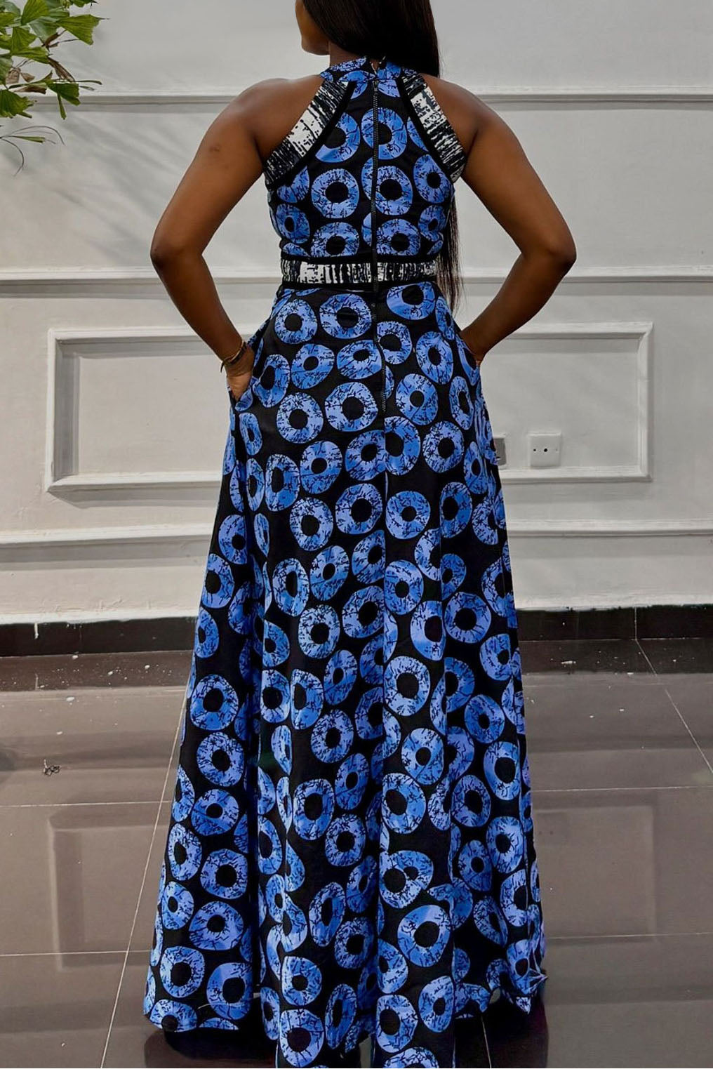 Printed Sleeveless Maxi Dress Lavish Daily