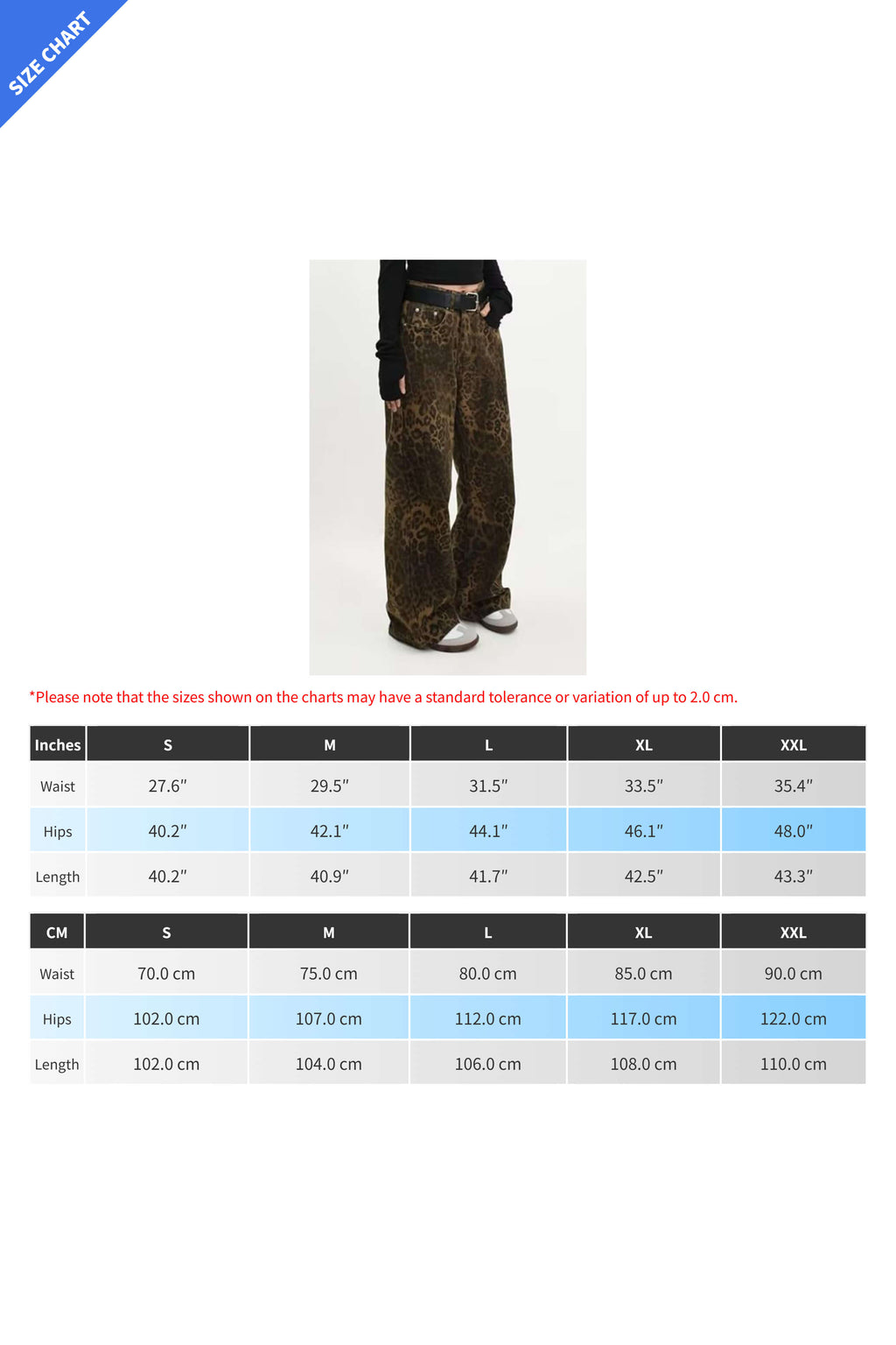 Vintage Leopard Print Wide Leg Denim Pants Lavish Daily