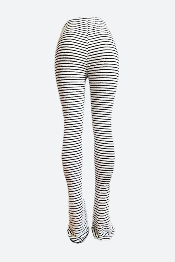 Striped Fuzzy Leggings Lavish Daily