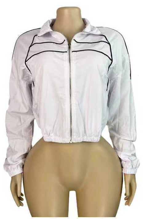 Retro Sport Cropped Track Jacket Lavish Daily
