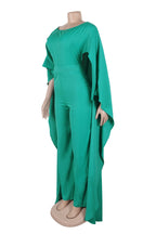 One-Shoulder Cape Palazzo Jumpsuit Lavish Daily