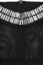 Rhinestone and Mesh Dress LavishDaily