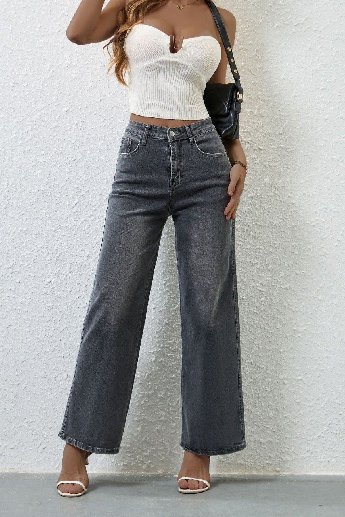 High Waist Straight Leg Jeans Lavish Daily