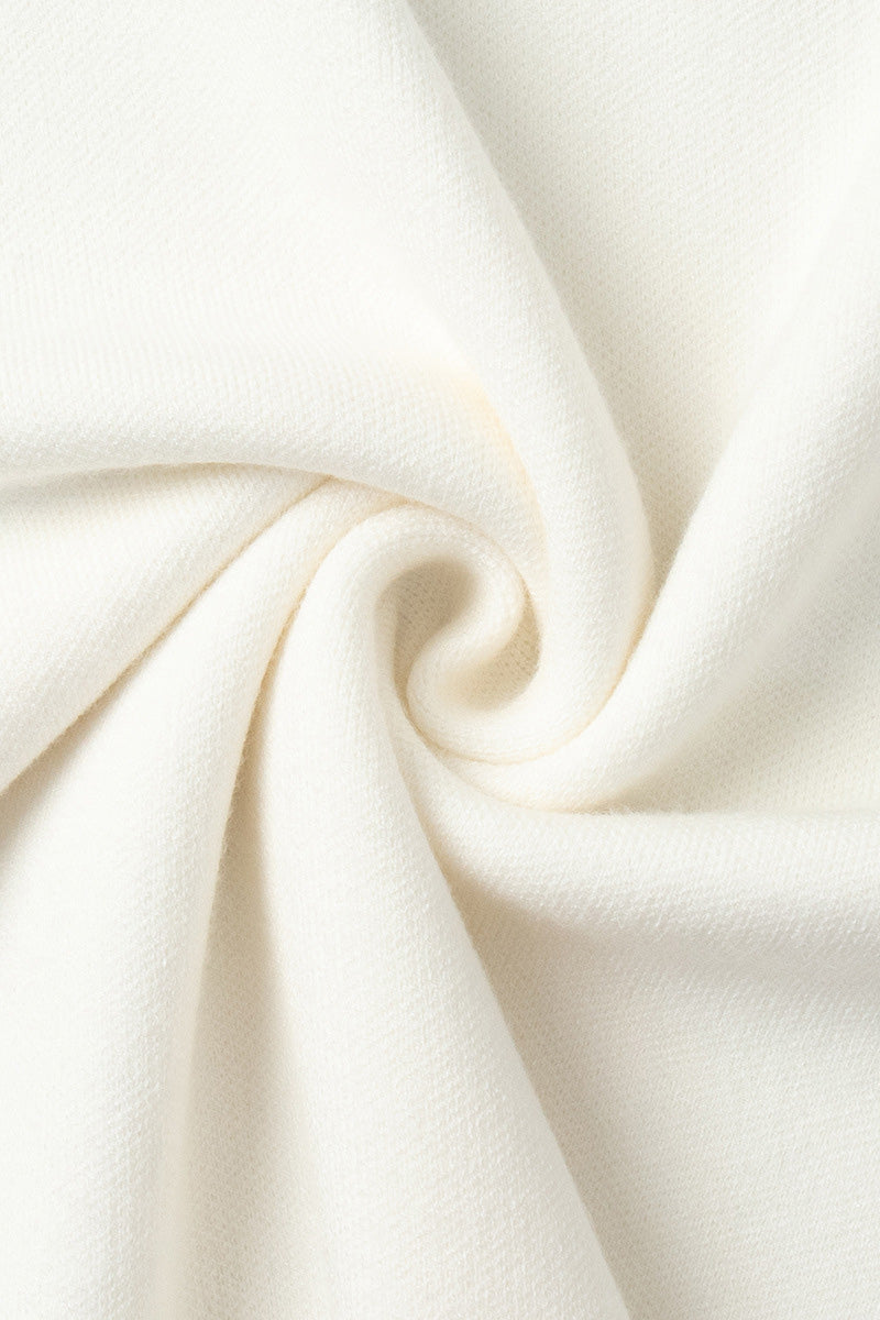 Distressed Knit Pants & Crew Neck Sweater Set Lavish Daily