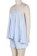 Striped Halter Sleeveless Loose Two-Piece Set Lavish Daily
