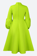 Bubble Puff Sleeve Bow Tie Maxi Dress Lavish Daily
