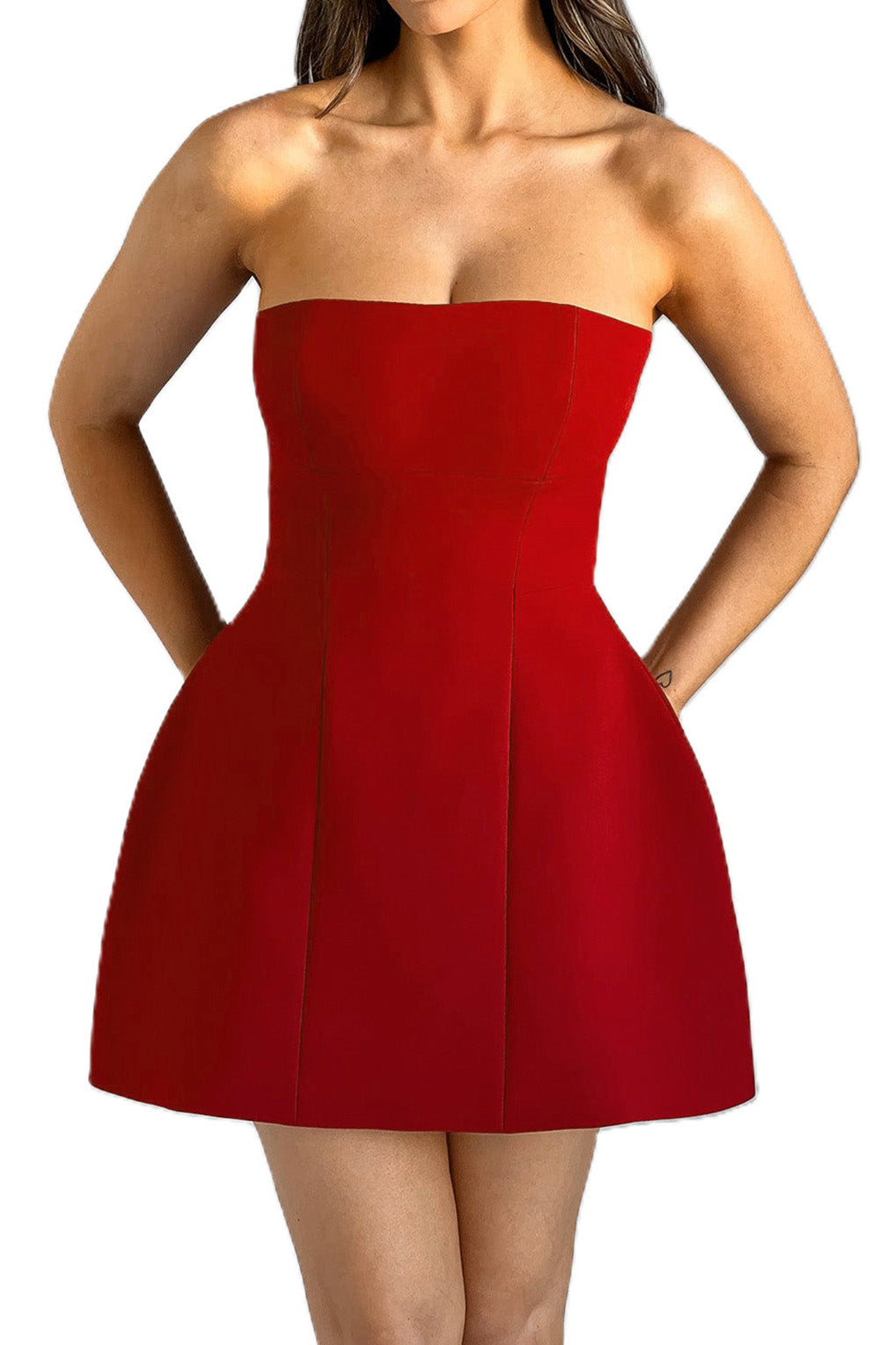 Strapless Mini Dress Lavish Daily