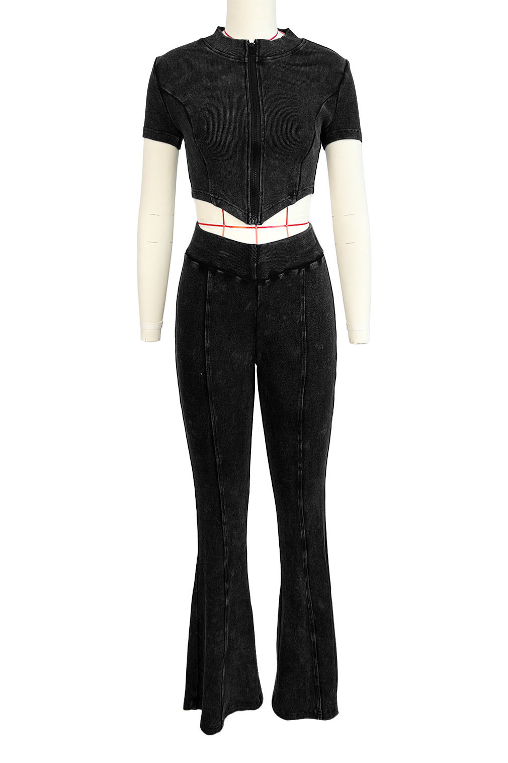 Ribbed Two Piece Pant Set Lavish Daily