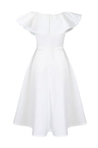 Ruffle Trim Short Sleeve A Line Dress Lavish Daily