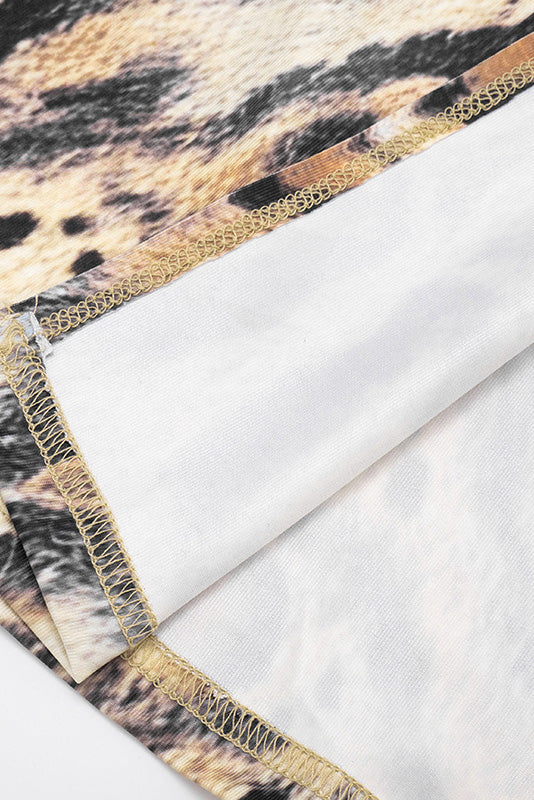 Halter Print Crop Top & Slit Skirt Set Lavish Daily