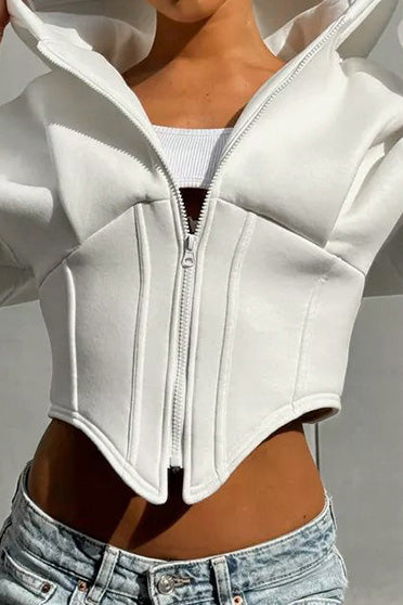 Sculpted Fit Midriff Hoodie Lavish Daily