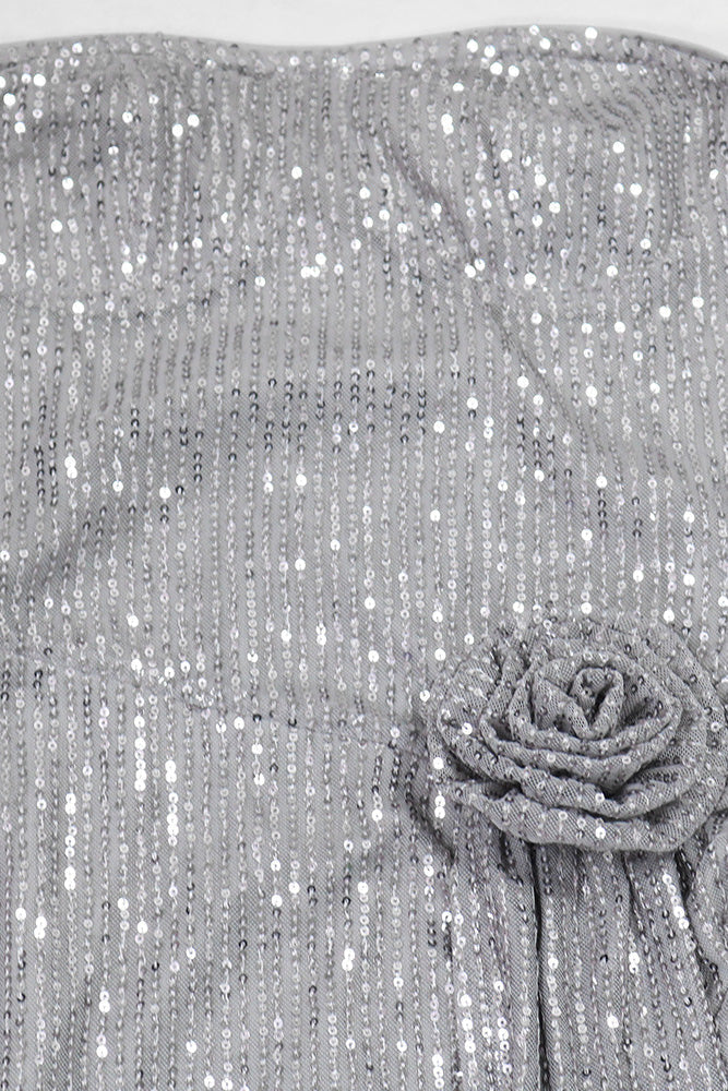 Sequin Strapless Bodycon Party Mini Dress Lavish Daily