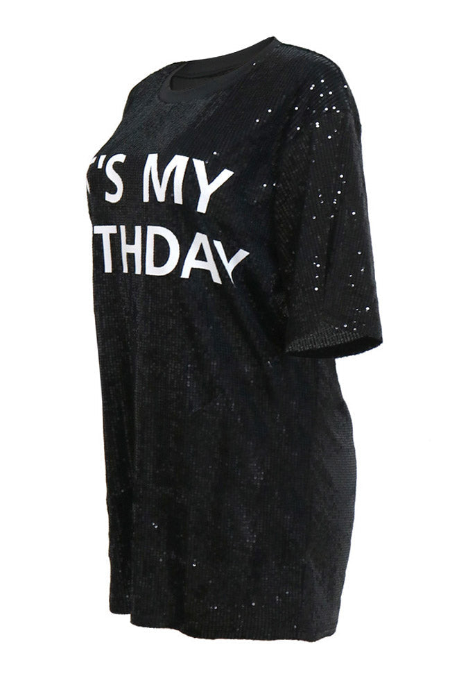 Sparkly Sequin Shirt Dress Lavish Daily