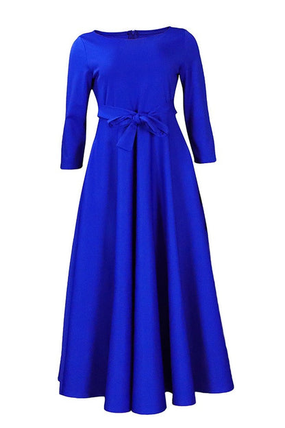 Elegant Tie-Waist A-Line Maxi Dress Lavish Daily