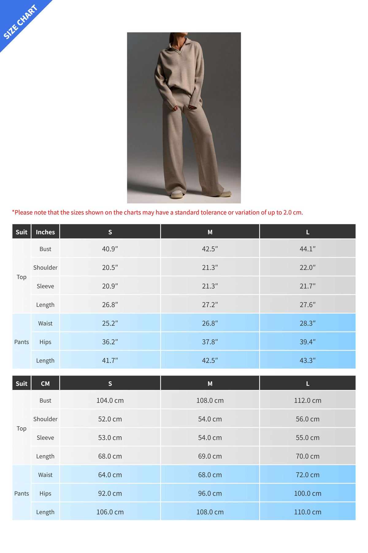 2-Piece Knit Polo & Wide-Leg Lounge Set Lavish Daily