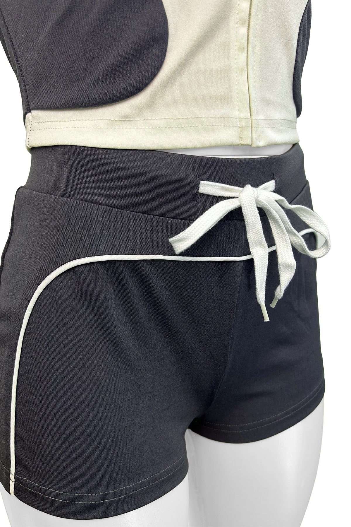 Long Sleeve Zipper Bodycon Shorts Tracksuit Sets Lavish Daily