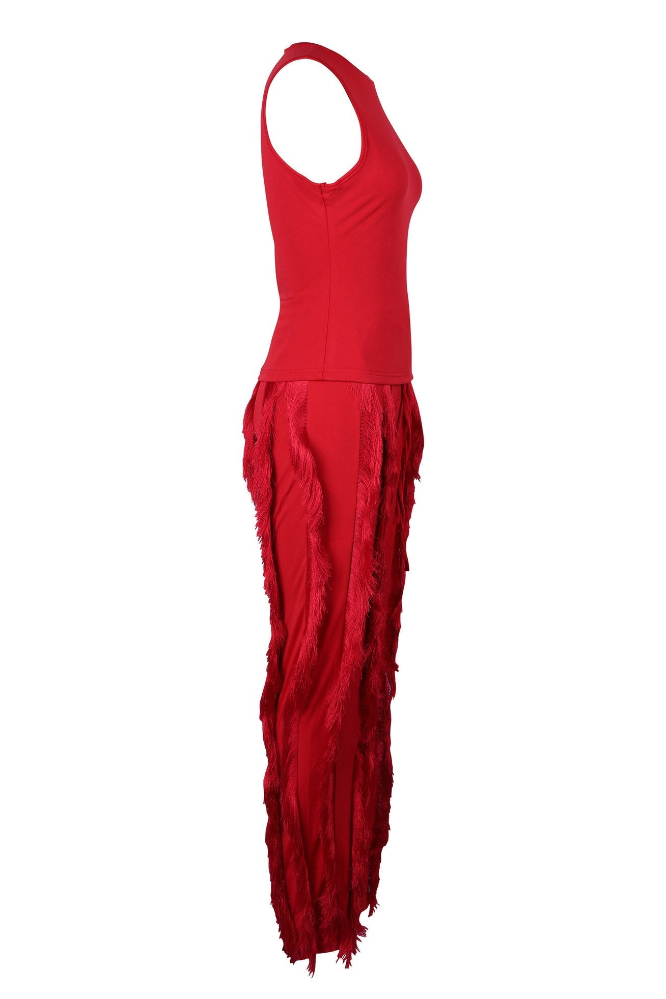 Fringe Pants Sleeveless Casual Two Piece Set Lavish Daily