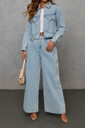 Loose Denim Jacket & Pants Set Lavish Daily