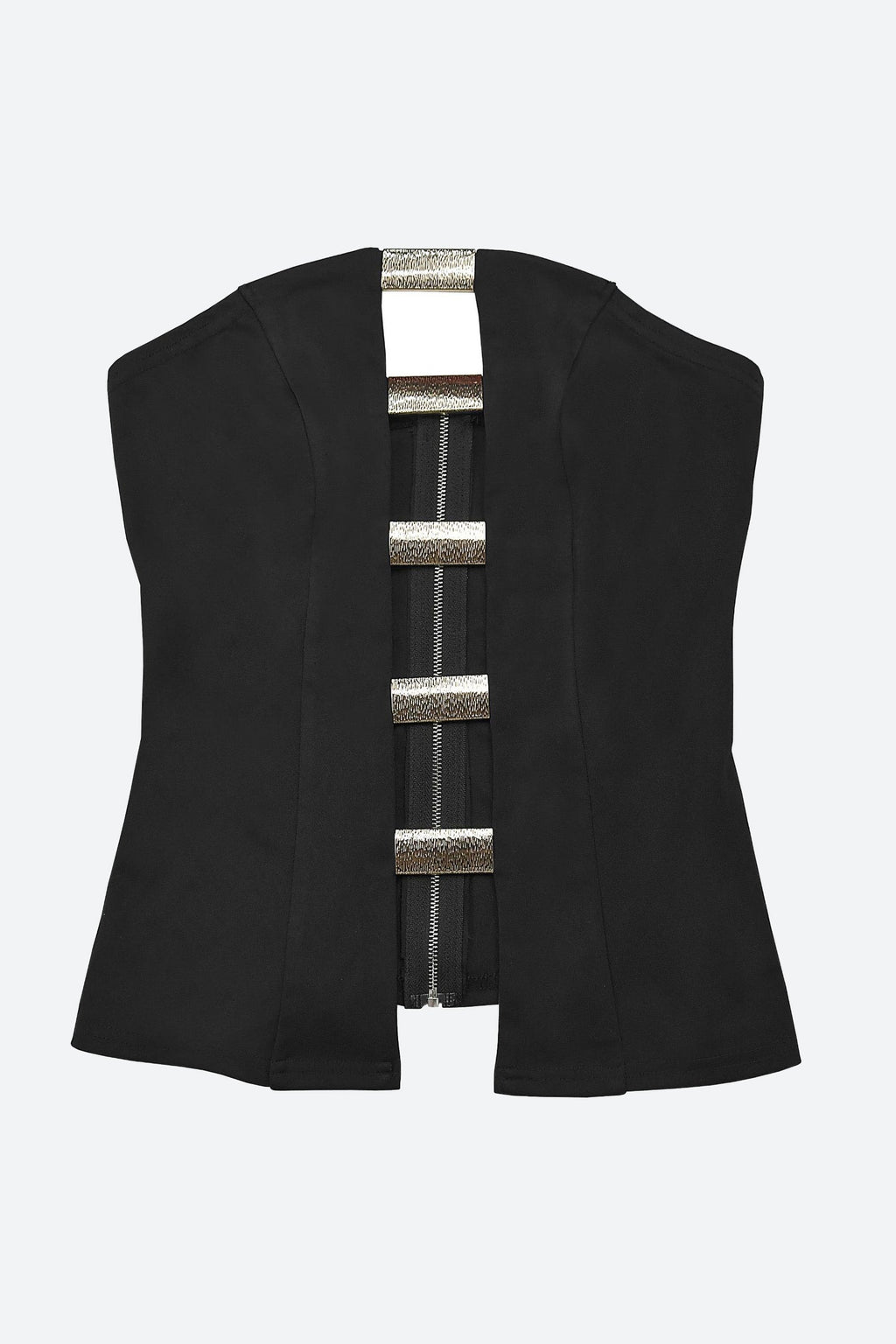 Strapless Gold Button Top & Fitted Pants Set Lavish Daily