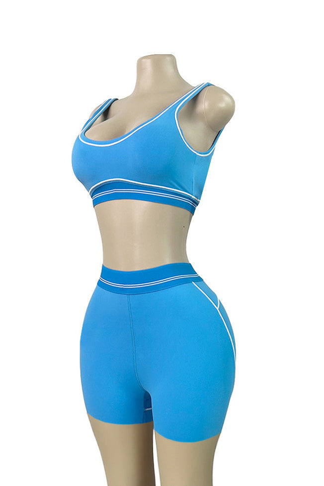 Contour Piping Biker Short Set Lavish Daily