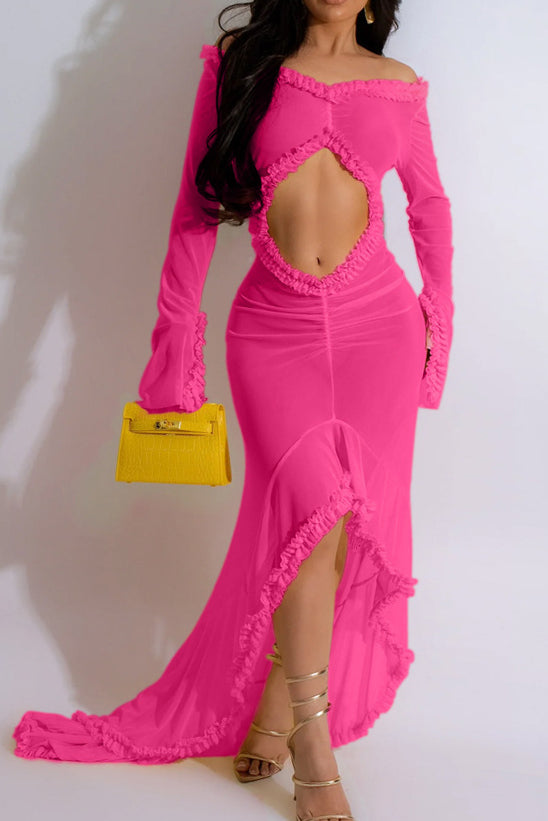 Maxi Ruffle Dress Lavish Daily