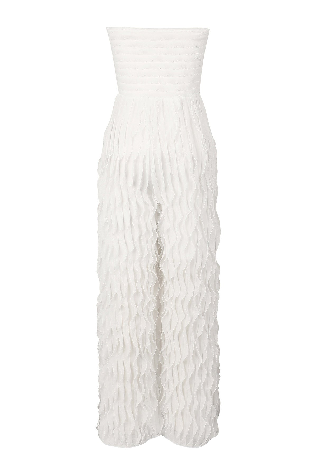 Ruched Strapless Jumpsuit Lavish Daily