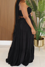 Smocked Cut Out Maxi Dress Lavish Daily