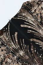 Sequin Lantern Sleeve Party Jumpsuit Lavish Daily