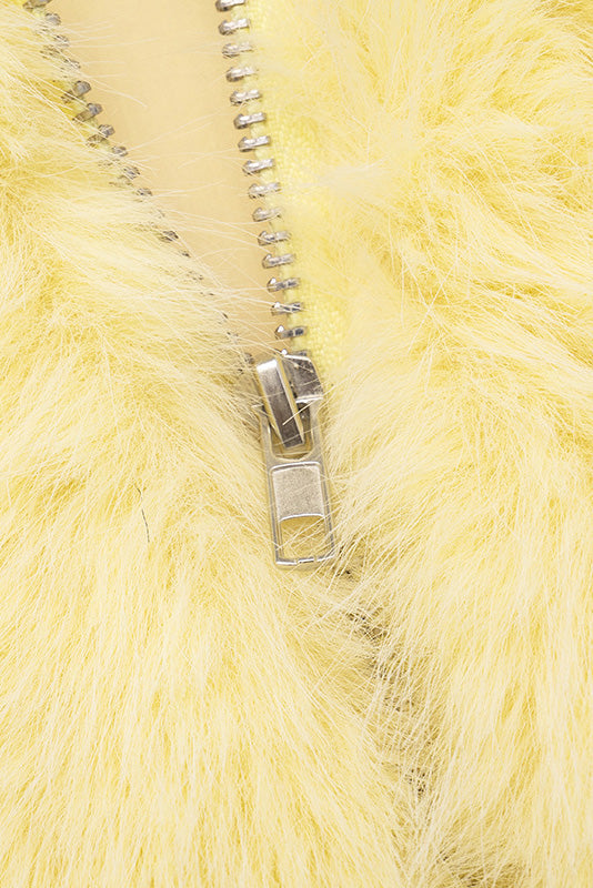 Cropped Faux Fur Jacket Lavish Daily