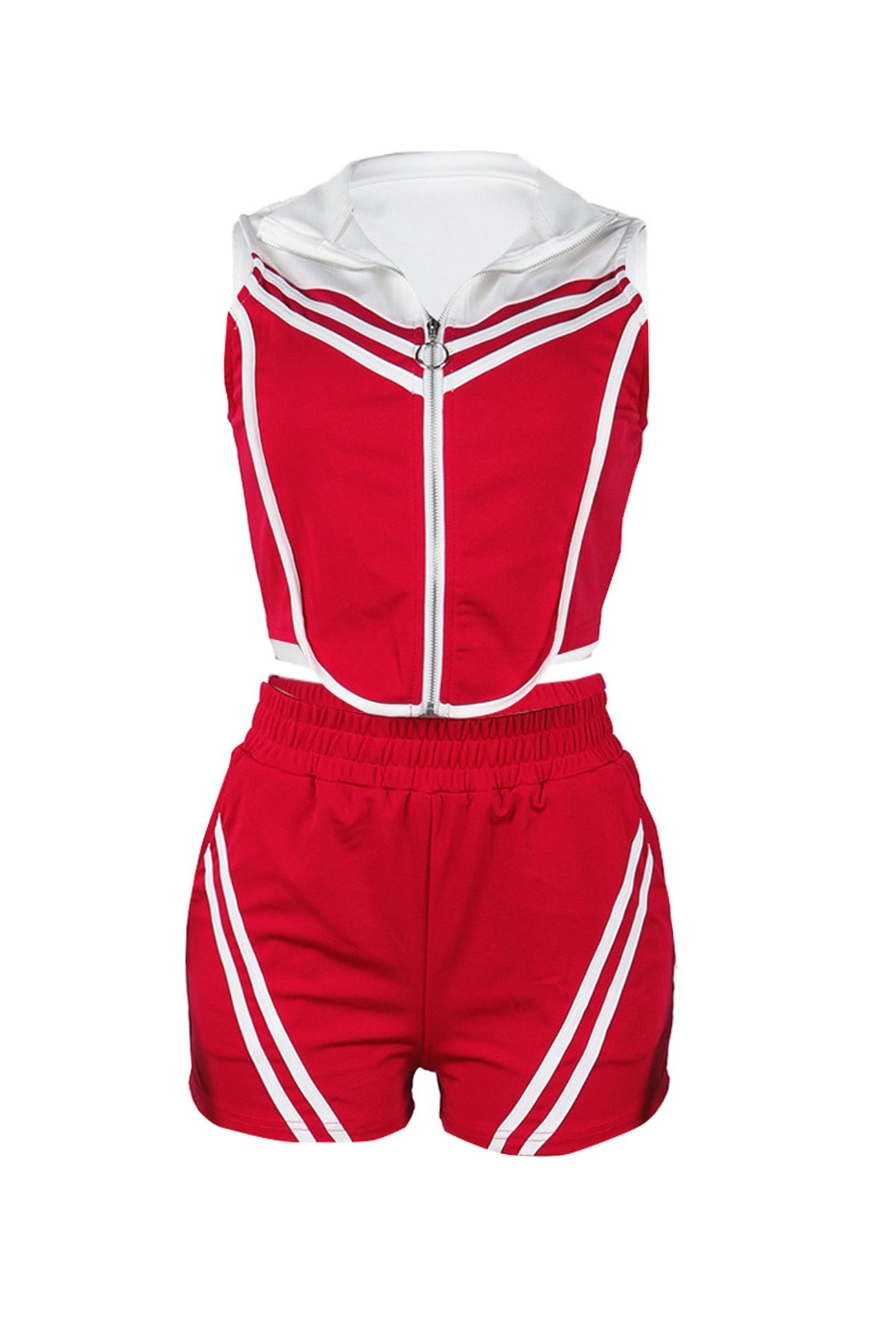 Colorblock Stripe Sleeveless Activewear Set Lavish Daily