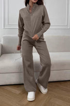 Double-Zip Slim Fit Sweater Set Lavish Daily