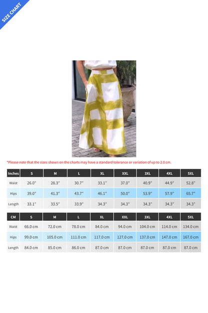 Plaid Print A-Line Long Skirt Lavish Daily